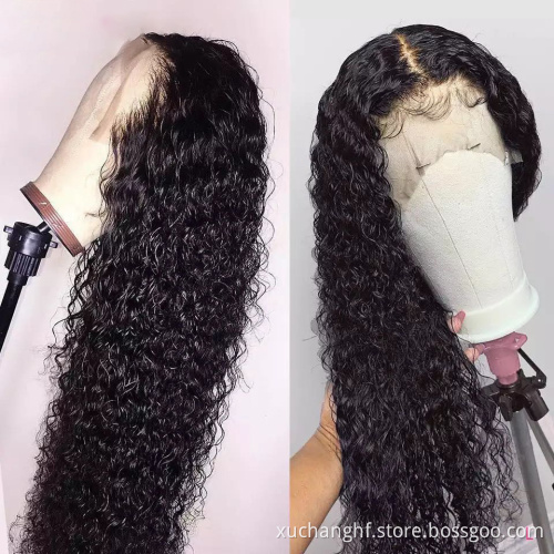 Hanfan Wholesale Deep Wave HD Full Lace Wigs Human Hair Lace Front Peruvian Virgin Hair 360 Lace Front Wigs for Black Women